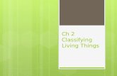 Ch 2 Classifying Living Things