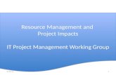 Resource Management and Project Impacts IT Project Management Working Group Resource Management and Project Impacts IT Project Management Working Group.