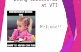 Being Successful at VTI Welcome!! 1. You Can Do This!! 2.