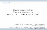 Corporate Customers Basic Services Intuit Financial Services University Business Financial Solutions Certification.