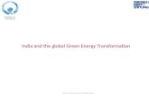 ECONOMY OF TOMORROW India and the global Green Energy Transformation Contact: Marc Saxer,