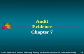 ©2003 Prentice Hall Business Publishing, Auditing and Assurance Services 9/e, Arens/Elder/Beasley 7 - 1 Audit Evidence Chapter 7.