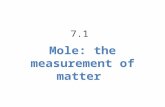 7.1 Mole: the measurement of matter. Journal: You are working a job paying $10 per hour. Your regular shift is 5 hours long. How much do you earn in one.
