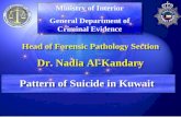 Dr. Nadia Al-Kandary Pattern of Suicide in Kuwait
