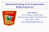 Demonstrating Fire Inspection Effectiveness Jon Nisja Fire Safety Supervisor Minnesota State Fire Marshal 651-201-7204