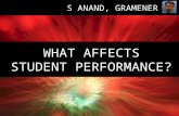 WHAT AFFECTS STUDENT PERFORMANCE? S A NAND, G RAMENER.