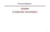 1 Presentation Gb699 Corporate Strategies. Gb699 Corporate Strategies Outline Day 1. Strategic Planning. Strategic Business Units. #2 Strategies and Performance.