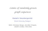 Limits of randomly grown graph sequences Katalin Vesztergombi Eötvös University, Budapest With: Christian Borgs, Jennifer Chayes, László Lovász, Vera Sós.