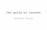 The world or crochet Danielle Dozier. What is crocheting The art of using a hook and yarn to make something.