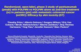 ASCO 2010 CONFIDENTIAL DO NOT DISTRIBUTE Randomized, open-label, phase 3 study of panitumumab (pmab) with FOLFIRI vs FOLFIRI alone as 2nd ‑ line treatment.
