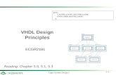 5-1 Logic System Design I VHDL Design Principles ECGR2181 Reading: Chapter 5.0, 5.1, 5.3 port ( I: in STD_LOGIC_VECTOR (1 to 9); EVEN, ODD: out STD_LOGIC.
