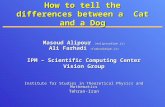 How to tell the differences between a Cat and a Dog Masoud Alipour Ali Farhadi IPM – Scientific Computing Center Vision.