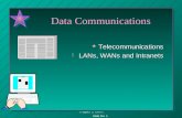 Slide No. 1 Chapter 1, Unit c Data Communications H Telecommunications H LANs, WANs and Intranets.