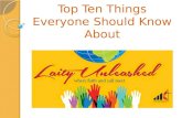 Top Ten Things Everyone Should Know About. 10. Tasty, yummy, sometimes homemade food at each meeting.