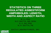 STATISTICS ON THREE REGULATED ASBESTIFORM AMPHIBOLES: LENGTH, WIDTH AND ASPECT RATIO B. LI, PhD N.C. BATTA, MS, RPIH S. C. SU, PhD N. K. BATTA, PE BATTA.