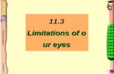 Limitations of our eyes 11.3 Limitations of our eyes.