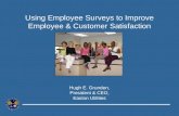 Using Employee Surveys to Improve Employee & Customer Satisfaction Hugh E. Grunden, President & CEO, Easton Utilities.