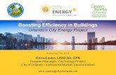 Boosting Efficiency in Buildings Chris Castro, LEED GA, CPB