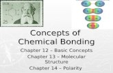 Concepts of Chemical Bonding Chapter 12 – Basic Concepts Chapter 13 – Molecular Structure Chapter 14 – Polarity.