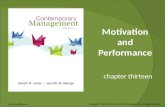 Motivation and Performance chapter thirteen Copyright © 2014 by The McGraw-Hill Companies, Inc. All rights reserved. McGraw-Hill/Irwin.