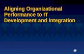 # Aligning Organizational Performance to IT Development and Integration.