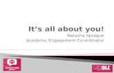 Natasha Sprague Academic Engagement Co-ordinator.