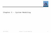 Chapter 5 – System Modeling Chapter 5 System Modeling130/10/2014.