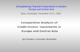 Comparative Analysis of Credit Unions’ movements in Europe and Central Asia Strengthening Financial Cooperatives in Eastern Europe and Central Asia Baku,