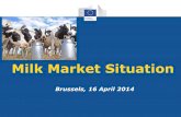 Milk Market Situation Brussels, 16 April 2014. 16 April 20142 !!! Data from some Member States are confidential and are NOT included in this table !!!