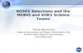 ROSES Selections and the MODIS and VIIRS Science Teams Paula Bontempi National Aeronautics and Space Administration HQ MODIS-VIIRS Science Team Meeting.