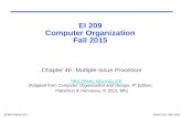 EI 209 Chapter 4E.1Haojin Zhu, CSE, 2015 EI 209 Computer Organization Fall 2015 Chapter 4E: Multiple-Issue Processor [Adapted from Computer Organization.