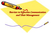 Barriers to Effective Communication and Their Management