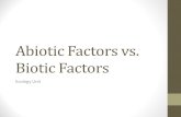 Abiotic Factors vs. Biotic Factors Ecology Unit. Directions Tell whether the pictures are a biotic or an abiotic factor Write you answer on a separate.