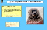 Foundations of Research 1 Quasi-experimental & field studies This is a PowerPoint Show Click “slide show” to start it. Click through it by pressing any.