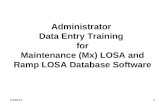 Administrator Data Entry Training for Maintenance (Mx) LOSA and Ramp LOSA Database Software 11/26/2016.