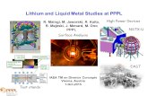 Lithium and Liquid Metal Studies at PPPL