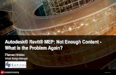 © 2011 Autodesk Autodesk® Revit® MEP: Not Enough Content - What is the Problem Again? Plamen Hristov Virtual Design Manager.