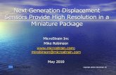 Next Generation Displacement Sensors Provide High Resolution in a Miniature Package MicroStrain Inc Mike Robinson ;