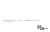Overview and Status of Radio Revenue July 16, 2008.