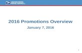 2016 Promotions Overview January 7, 2016 1. Agenda ■ Introduction ■ 2016 Promotions Calendar ■ Individual Promotions ■ Follow-up ■ Questions 2 2016 Promotions.