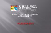 ZCMA 6022 : MANAGERIAL ACCOUNTING