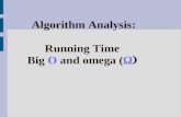 Algorithm Analysis: Running Time Big O and omega (