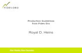 Production Guidelines from Fides Oro Royal D. Heins.
