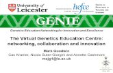 Genetics Education Networking for Innovation and Excellence The Virtual Genetics Education Centre: networking, collaboration and innovation Mark Goodwin.