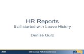 2015 16th Annual PABUG Conference HR Reports It all started with Leave History Denise Gurz.