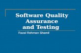Software Quality Assurance and Testing Fazal Rehman Shamil.
