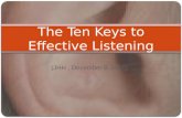 (JHH, December 8, 2010) The Ten Keys to Effective Listening.