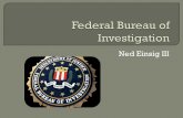 Ned Einsig III.  Domestic Intelligence & Security Service of the United States  Prime Federal Law Enforcement Organization  Jurisdiction on over 200.