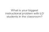 What is your biggest instructional problem with LD students in the classroom?