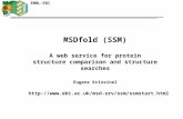 EMBL-EBI MSDfold (SSM) A web service for protein structure comparison and structure searches Eugene Krissinel